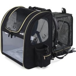 Transportboxen Haustier Rucksack Hunderucksack bis 5kg, Erweiterbar Faltbar, Katzenrucksack Große