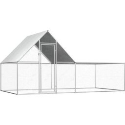 Vidaxl - Hühnerstall 4x2x2 m Verzinkter Stahl Silber