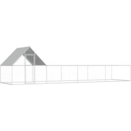 Vidaxl - Hühnerstall 8x2x2 m Verzinkter Stahl Silber