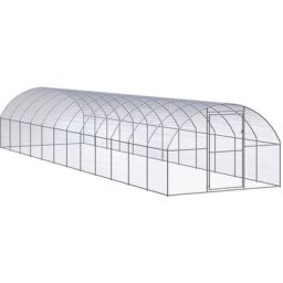 Vidaxl - Outdoor-Hühnerstall 3x12x2 m Verzinkter Stahl Silber