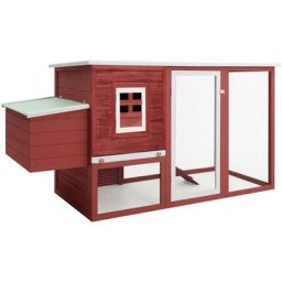 Vidaxl - Garten-Hühnerstall mit 1 Legenest Rot Holz Rot