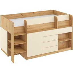 Etagenbett smile links artisan eiche / creme