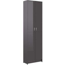 Garderobenschrank Hochglanz-Grau 55x25x189 cm Holzwerkstoff Vidaxl Grau