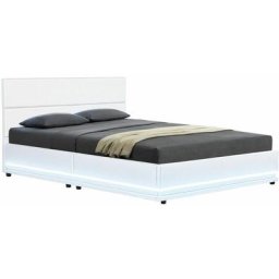 Polsterbett Toulouse mit led Beleuchtung, Bettkasten & Lattenrost - Bezug aus Kunstleder - Bett