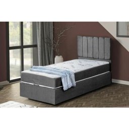Marina Boxspringbett-Set, 90x200 cm - Anthrazit