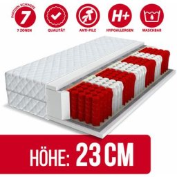 FDM - Matratze 140x200 medic max 23 cm H3 multipocket 7 Zonen Taschenfederkern