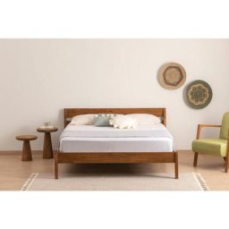 Venus Bettgestell aus Holz, 140x200 cm - Farbe:Nussbaum