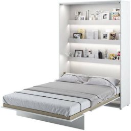 Lenart Schrankbett Wandbett BED CONCEPT 01 140x200 vertikal weiß glanz
