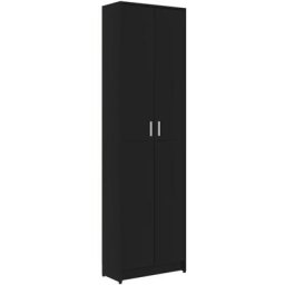 Garderobenschrank Schwarz 55x25x189 cm Holzwerkstoff Vidaxl Schwarz