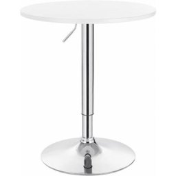 Woltu - Bartisch höhenverstellbarer Tisch 68-88 cm, multifunktionaler Partytisch aus mdf Metall,