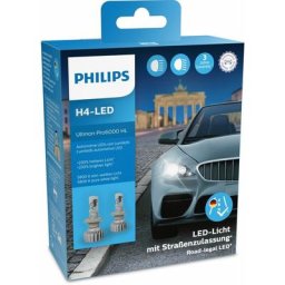 H4 led Philips 2x Auto-Lampe Ultinon Pro6000 12V Scheinwerfer Glühlampe Birne