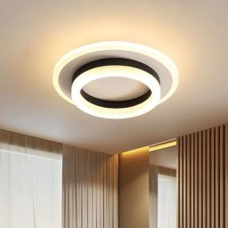 Runde LED-Deckenleuchte, 20 w Kronleuchter in modernem Design, 3000 k Acryl-Metall-Deckenleuchten,