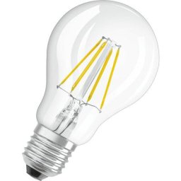 Filament led Lampe mit E27 Sockel, klassiche Birnenform, Kaltweiss (4000K), 4W, Ersatz für