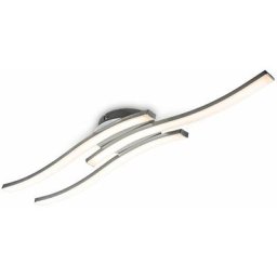 B.k.licht - led Design Deckenleuchte Wohnzimmer modern Deckenlampe Acrylweiß Aluoptik 6 Watt - 50