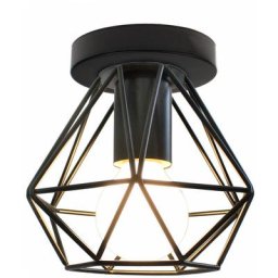 Vintage Deckenleuchte Industrie-Stil Retro-Design Metall Diamant Käfigform Leuchte für Wohnzimmer