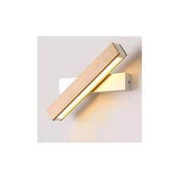 Innenwandleuchte Holz, 4w LED-Drehwandleuchte, Kreative Innenbeleuchtung Fast 360-Grad-Drehlampe