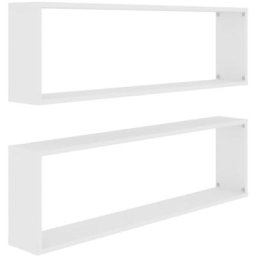 Würfelregale 2 Stk. Weiß 100x15x30 cm Holzwerkstoff Vidaxl Weiß
