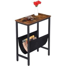 Beistelltisch, Sofatisch mit Stauraum, 48 x 24 x 61 cm, Nachttisch, Kaffeetisch, leicht zu
