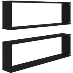 Würfelregale 2 Stk. Schwarz 100x15x30 cm Holzwerkstoff Vidaxl Schwarz