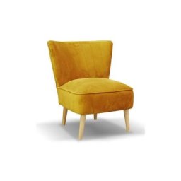 Polstersessel villsie im Retro-Stil Einzelsessel mit Holzbeinen KR01 - Furnix
