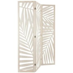Paravent Feuille - Holz - weiß h 170 cm Atmosphera Weiß