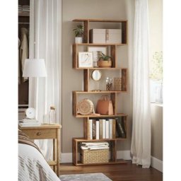 VASAGLE Bücherregal, mit 6 Ebenen, Standregal, Büroregal, freistehend, Dekoregal, zur Präsentation,