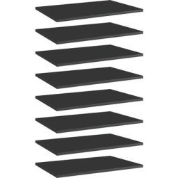 Bücherregal-Bretter 8 Stk. Hochglanz-Schwarz 60x40x1,5 cm Vidaxl Schwarz