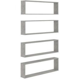 Würfelregale 4 Stk. Betongrau 100x15x30 cm Holzwerkstoff Vidaxl Grau