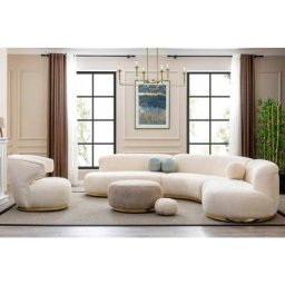 Teddy Loca Ecksofa-Set - Beinfarbe:Gold
