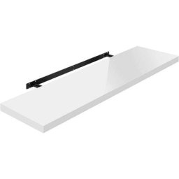 Wandregal Wandboard freischwebend Schweberegal Holz Board weiß 90x22.9x3.8cm - weiß - Woltu