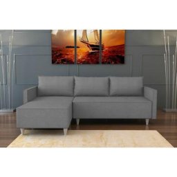 Iwate Ausrichtung Links Ecksofa, Grau - Stofffarbe:Grau