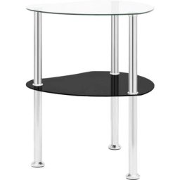 Vidaxl - Beistelltisch mit 2 Ablagen Transparent 38x38x50 cm Hartglas Transparent