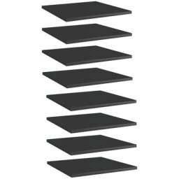 Bücherregal-Bretter 8 Stk. Hochglanz-Schwarz 40x40x1,5 cm Vidaxl Schwarz