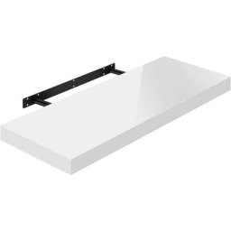 Wandregal Wandboard freischwebend Schweberegal Holz Board weiß 80x22.9x3.8cm - weiß - Woltu