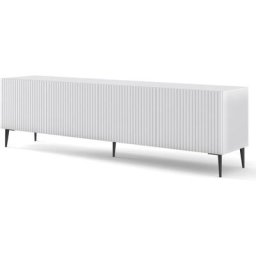 TV-Schrank Ravenna b 200 cm 4D weiß matt + Beine