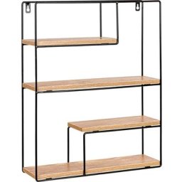 Design Regal rechteck Holz hell - Stilista