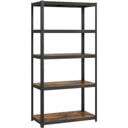 Standregal, Bücherregal, Lagerregal, 5 Ablagen, Küchenregal, Regal, 50 x 100 x 200 cm, bis 600 kg