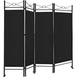 Deuba Trennwand Lucca 180x163cm Flexibel Standfuß Blickdicht 30°C Waschbar Stabil Innen Wohnzimmer