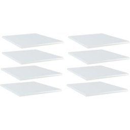 Bücherregal-Bretter 8 Stk. Hochglanz-Weiß 40x50x1,5 cm Vidaxl Weiß