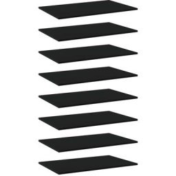 Bücherregal-Bretter 8 Stk. Schwarz 80x50x1,5 cm Holzwerkstoff Vidaxl Schwarz