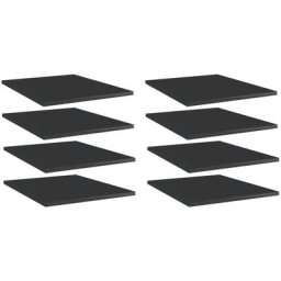 Bücherregal-Bretter 8 Stk. Hochglanz-Schwarz 40x50x1,5 cm Vidaxl Schwarz