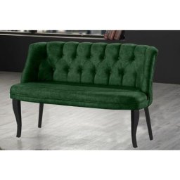 Armens 2-Sitzer Sofa mit Schwarzen Beinen, Grün - Stofffarbe:GrünBeinfarbe:Schwarz