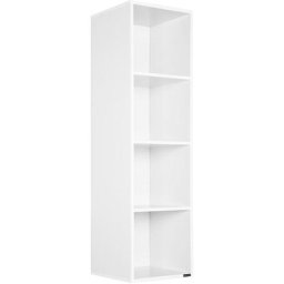 Bücherregal mit 4 Fächer 106x30x30cm Kippschutz Bodenschoner 40kg Belastbarkeit Wohnzimmer