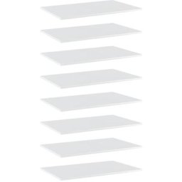 Bücherregal-Bretter 8 Stk. Hochglanz-Weiß 80x50x1,5 cm Vidaxl Weiß