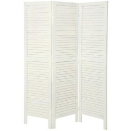 Paravent Holz - weiß h 170 cm Atmosphera Beige