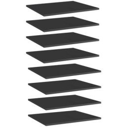 Bücherregal-Bretter 8 Stk. Hochglanz-Schwarz 60x50x1,5 cm Vidaxl Schwarz