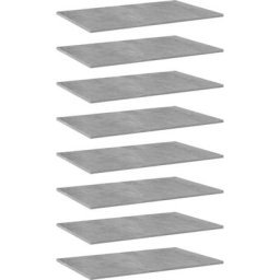 Bücherregal-Bretter 8 Stk. Betongrau 80x50x1,5 cm Holzwerkstoff Vidaxl Grau