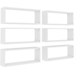 Würfelregale 6 Stk. Weiß 60x15x23 cm Holzwerkstoff Vidaxl Weiß