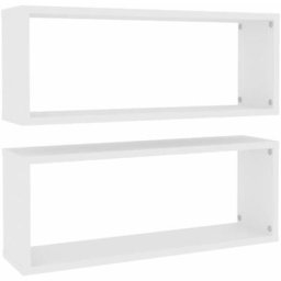 Würfelregale 2 Stk. Weiß 60x15x23 cm Holzwerkstoff Vidaxl Weiß