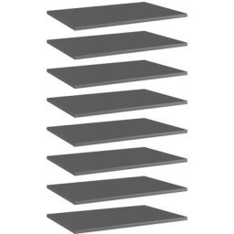 Bücherregal-Bretter 8 Stk. Hochglanz-Grau 60x40x1,5 cm Vidaxl Grau